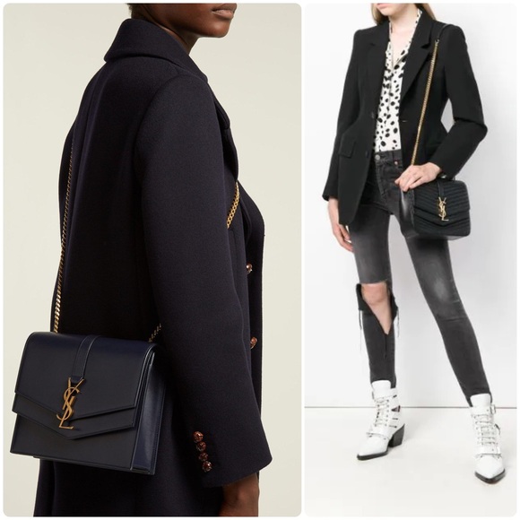 YSL SAINT LAURENT Medium Sulpice Monogram Double Flap Crossbody Shoulder Bag GHW - Picture 13 of 13